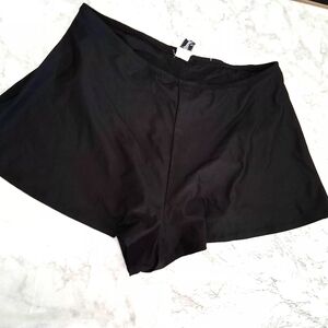 LONGITUDE Women's Black Swim Bottom Built In Brief One Piece Size 14